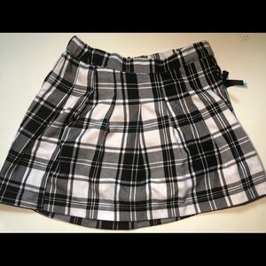 A Plaid Black and White Skirt